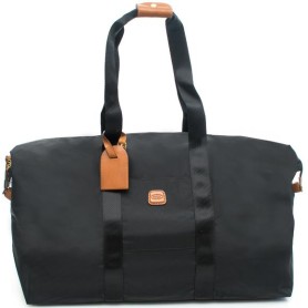 Borsone da Viaggio in Nylon BRIEFCASE Colore Nero e Tabacco 32x55x19 cm
